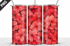 Flowers Tumbler Wrap | Sublimation Design | Tumble PNG Product Image 4
