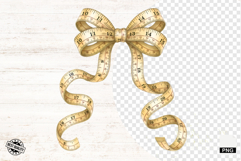 Sewing Measuring Tape Bow PNG Product Image 1