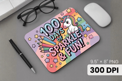 100 days of school Mouse Pad, Teacher PNG Sublimation Design Product Image 1