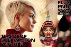 Elegant Teardrop Earrings GIFT MAGIC, Afro Girl Product Image 1
