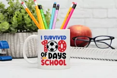 I Survived 100 Days Of School SVG, School SVG Design Product Image 3