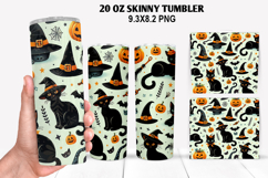 Halloween Skinny Tumbler 20oz Wrap Design, Halloween Tumbler Product Image 1