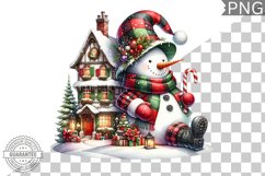 Christmas Snowman Sublimation - Clipart PNG Design Product Image 1