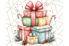 Muted Cute Safari Christmas Animal PNG Clipart, Holiday Png Product Image 2