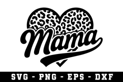 Mama Heart Svg |Mother Day SVG Cut file Product Image 1