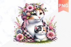Cat Sublimation - Mother&#039;s Day Cat Clipart Product Image 1