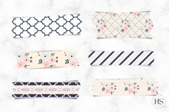 12 Digital Vintage Flowers Washi Tape, Flowers Stickers Product Image 2