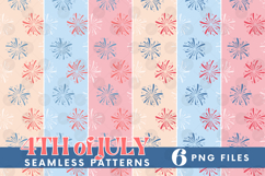 American 4th of July Fireworks Seamless Pattern Bundle Set Product Image 1