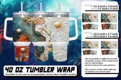 Golden Haven Tumbler Wrap Design: Glitter Sublimation,Spring Product Image 1