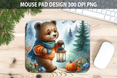 Watercolor Bear Mouse pad Sublimation - Animal PNG Product Image 1