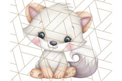 Cute Arctic Animal Clipart PNG, Cute Winter Animals Png Product Image 2