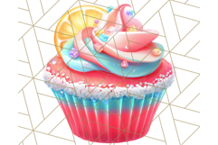 Bright Summer Cupcake PNG Clipart, Colorful Cupcakes Product Image 2