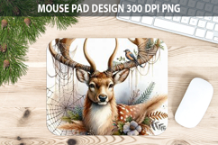 Deer Mouse pad Sublimation - Halloween Animal PNG Design Product Image 1