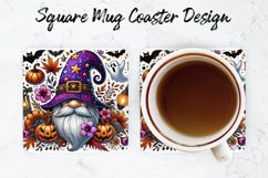 Halloween Gnome Mug coaster | Coaster | Sublimation Design Product Image 1