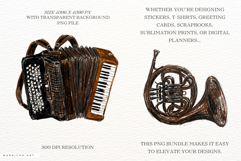 Antique Music Instruments Clipart Product Image 2