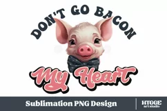 Funny Farm Animals | Don't go bacon my Heart Valentines Pig Product Image 1