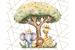 Cute Safari Animal Clipart PNG for Kids, African Wildlife Product Image 2