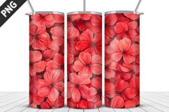 Valentine&#039;s Day Flowers Tumbler Wrap | Sublimation Design Product Image 1