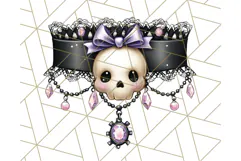 Pastel Goth Halloween PNG Clipart, Creepy Cute Art Product Image 2
