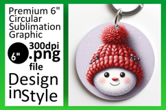 Bright Round Design Car Coaster , Snowman Product Image 1