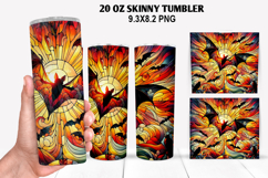 Bats Skinny Tumbler 20oz Wrap Design, Halloween Tumbler PNG Product Image 1