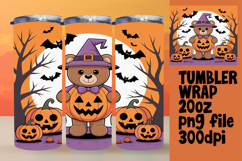 VIBRANT 20oz Tumbler Wrap for Sublimation , Cute Bear Product Image 1