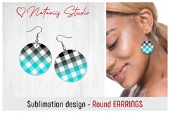 32 BUFFALO PLAID Round &amp; Teardrop EARRINGS Designs. Product Image 18