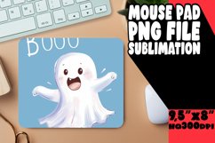 Watercolor Spooky Halloween Ghost Mouse Pad PNG Product Image 1