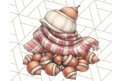Fall Dinosaur PNG Clipart with Autumn Elements, Cute Dino Product Image 2