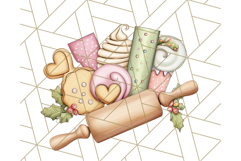 Christmas Sweet Shoppe Clipart PNG, Pastel Bakery Art Product Image 2