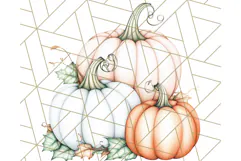 Fall Pumpkin Clipart PNG, Autumn Pumpkins, Jewel Tones Png Product Image 2