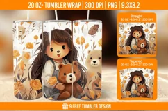 3D Bear In Snow Tumbler Wrap Designs Product Image 30