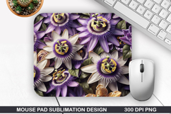3D Flowers Mouse Pad Sublimation, Flowers Mouse Pad PNG Product Image 1
