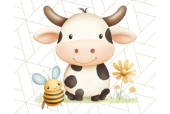 Cute Animal Friends Clipart PNG, Whimsical Spring Animal Duo Product Image 2