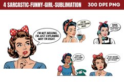 Sarcastic Funny Girl Sublimation PNG Product Image 1