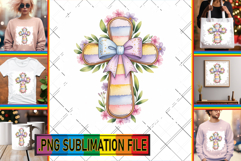 Sweet TOTE BAG Sublimation Ideas, Cross and Bow Product Image 1
