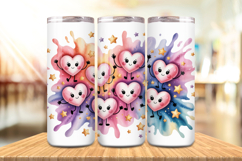 Valentine’s Day Kawaii Hearts Tumbler Wrap PNG Big Bundle Product Image 2