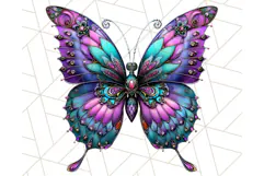 Metallic Butterfly Clipart PNG Clipart, Vibrant Butterfly Product Image 2