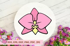 Orchid Flower SVG cut file, orchid silhouette, for vinyl Product Image 1