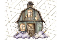 Halloween Cottagecore Barn PNG Clipart, Fall Style Product Image 2