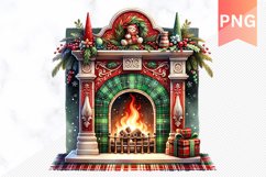 Christmas Fireplace Clipart Bundle - Christmas Sublimation Product Image 14