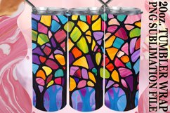 Stained Glass Tree Wrap 20oz Tumbler Colorful Art Product Image 1