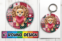 Radiant Round Coaster Design, Valenines Animals Product Image 1