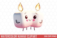 Watercolor Kawaii Clipart Product Image 1