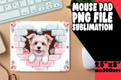 BRIGHT MOUSE PAD SUBLIMATION STYLE, Cute Dog Product Image 1