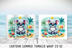 Summer cartoon Tumbler Wrap|PNG, 20 oz. Product Image 4