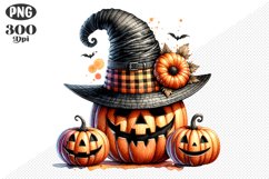 Halloween Pumpkin Sublimation - Clipart PNG Design Product Image 1