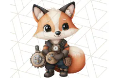 Vintage Steampunk Forest Animal PNG Clipart for Sublimation Product Image 2