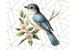 Vintage Song Bird Clipart PNG, Botanical Bird Art Clip Art Product Image 2