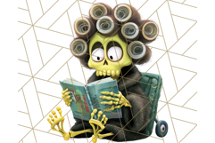 Quirky Skeleton Clipart PNG, Funny Halloween Bones Art Product Image 2